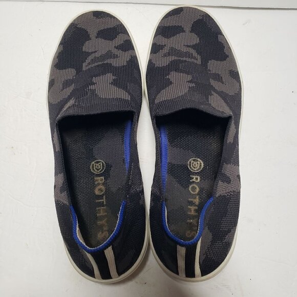 Rothys Camo The Sneaker Gray Knit Comfort Recycled Low Top Slip On Womens 10 - Picture 4 of 8